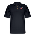 Cross & Flag Men's Pique Polo Shirt - midnight navy