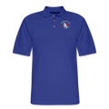 Our Praying Hand and Flag Men's Pique Polo Shirt - royal blue