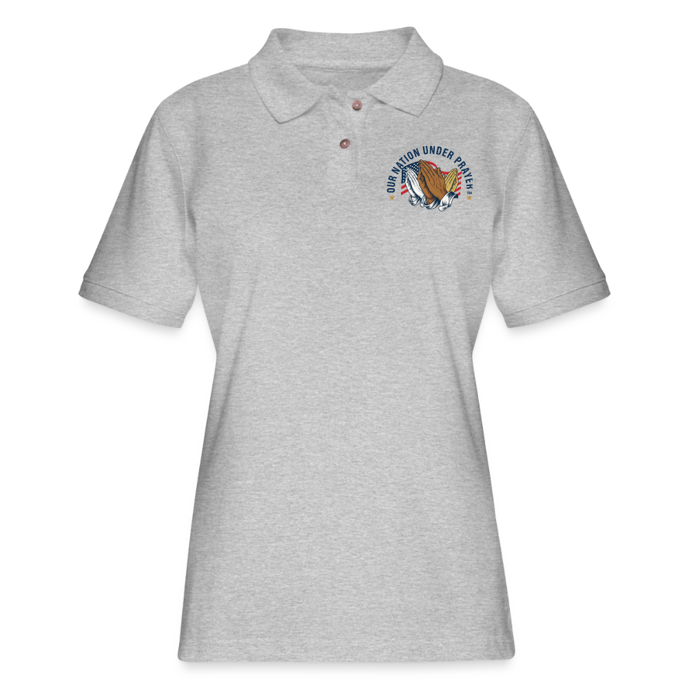 Women's Pique Polo Shirt - heather gray