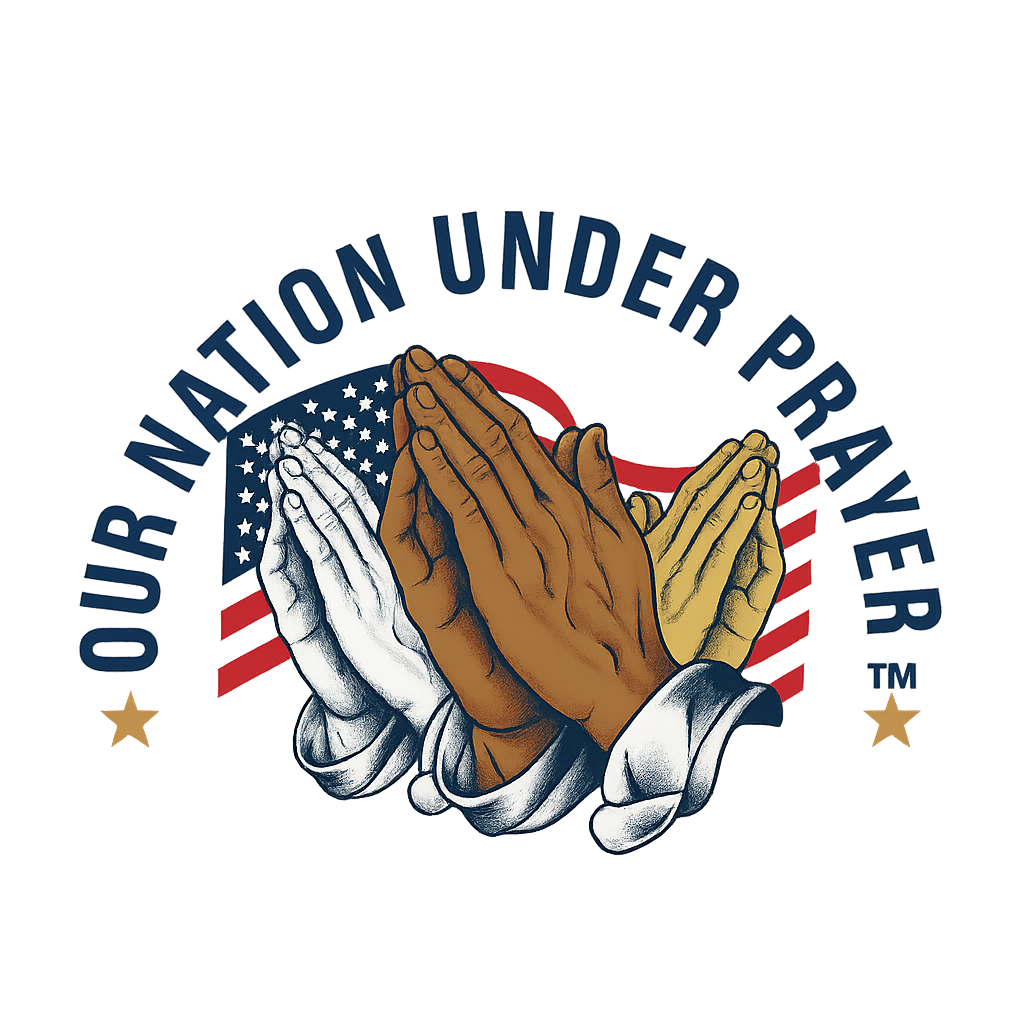 Our Three Praying Hands & Flag Short Sleeve Polo Shirt