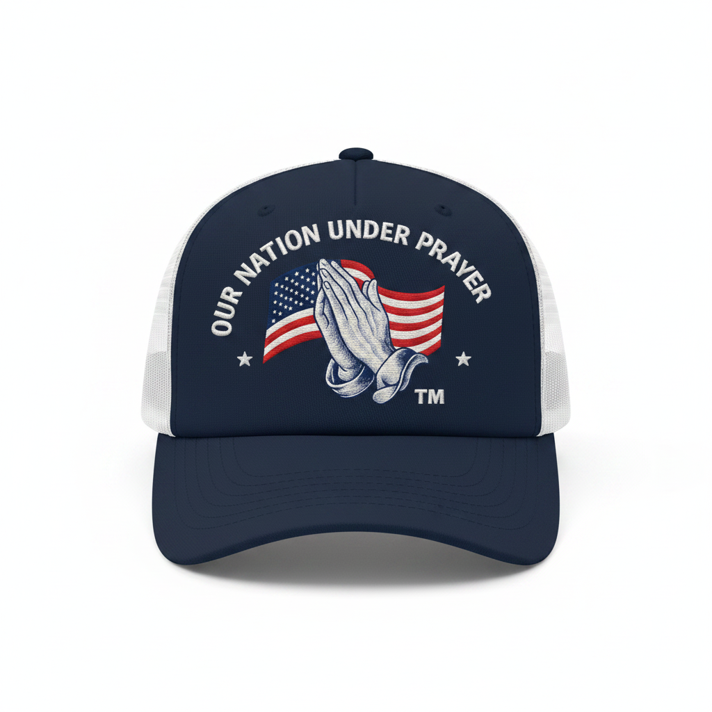 Our Praying Hand & Flag Trucker Hat