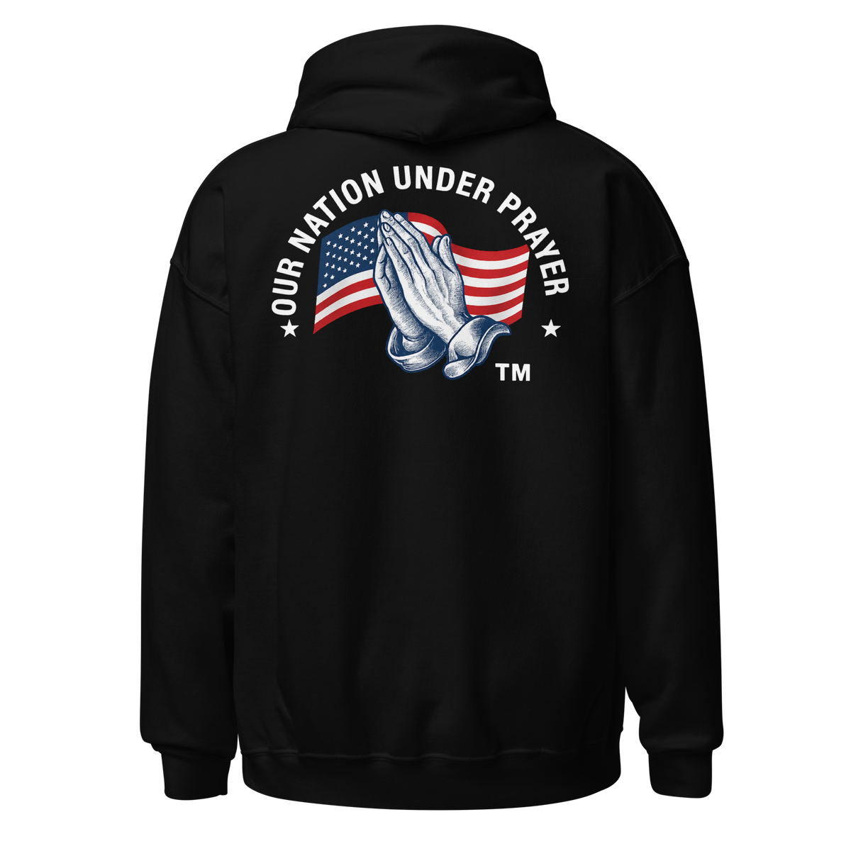Praying Hand & Flag Hoodies Women's Hoodie Front +Back Print