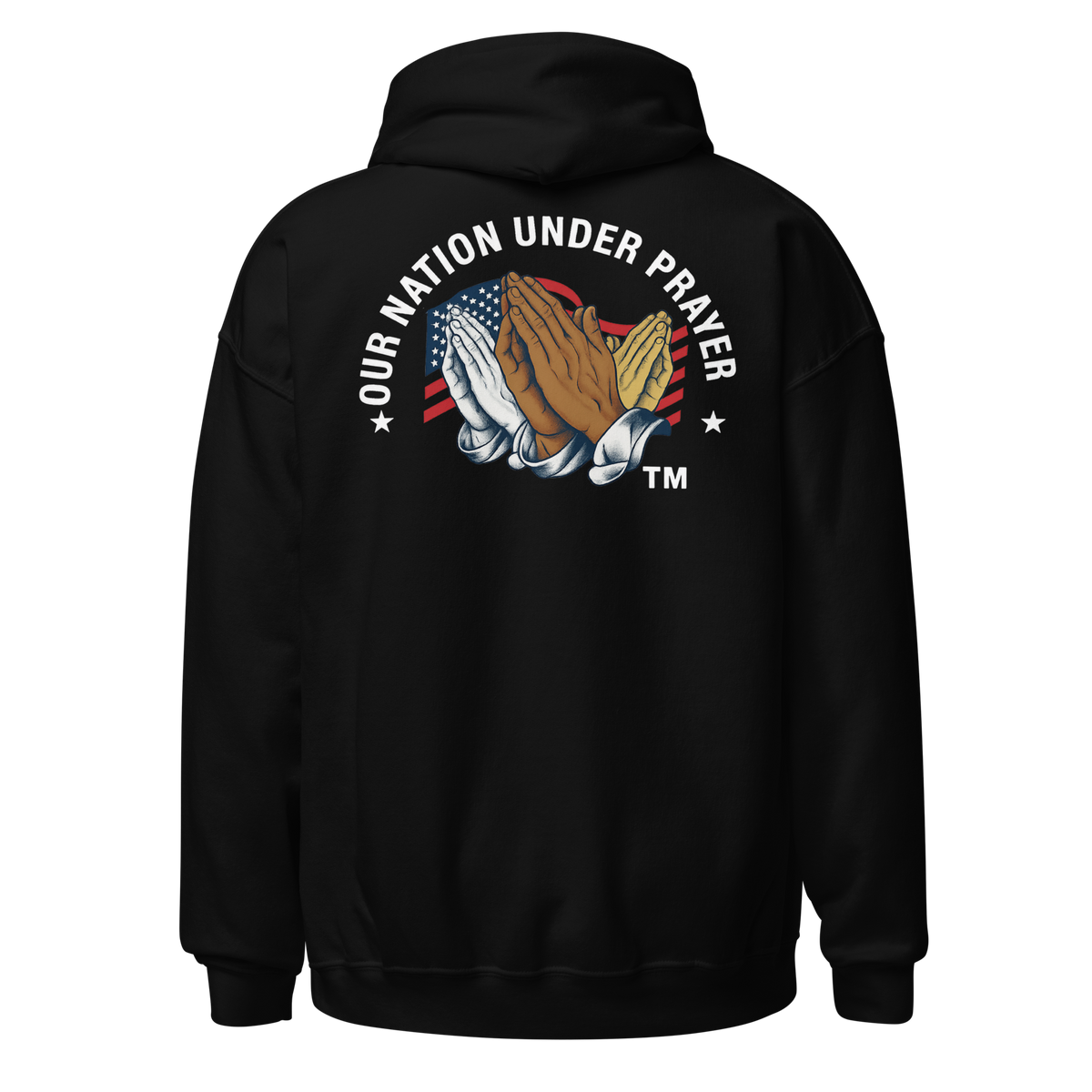 Three Praying Hands & Flag Hoodies Women's Hoodie Front +Back Print