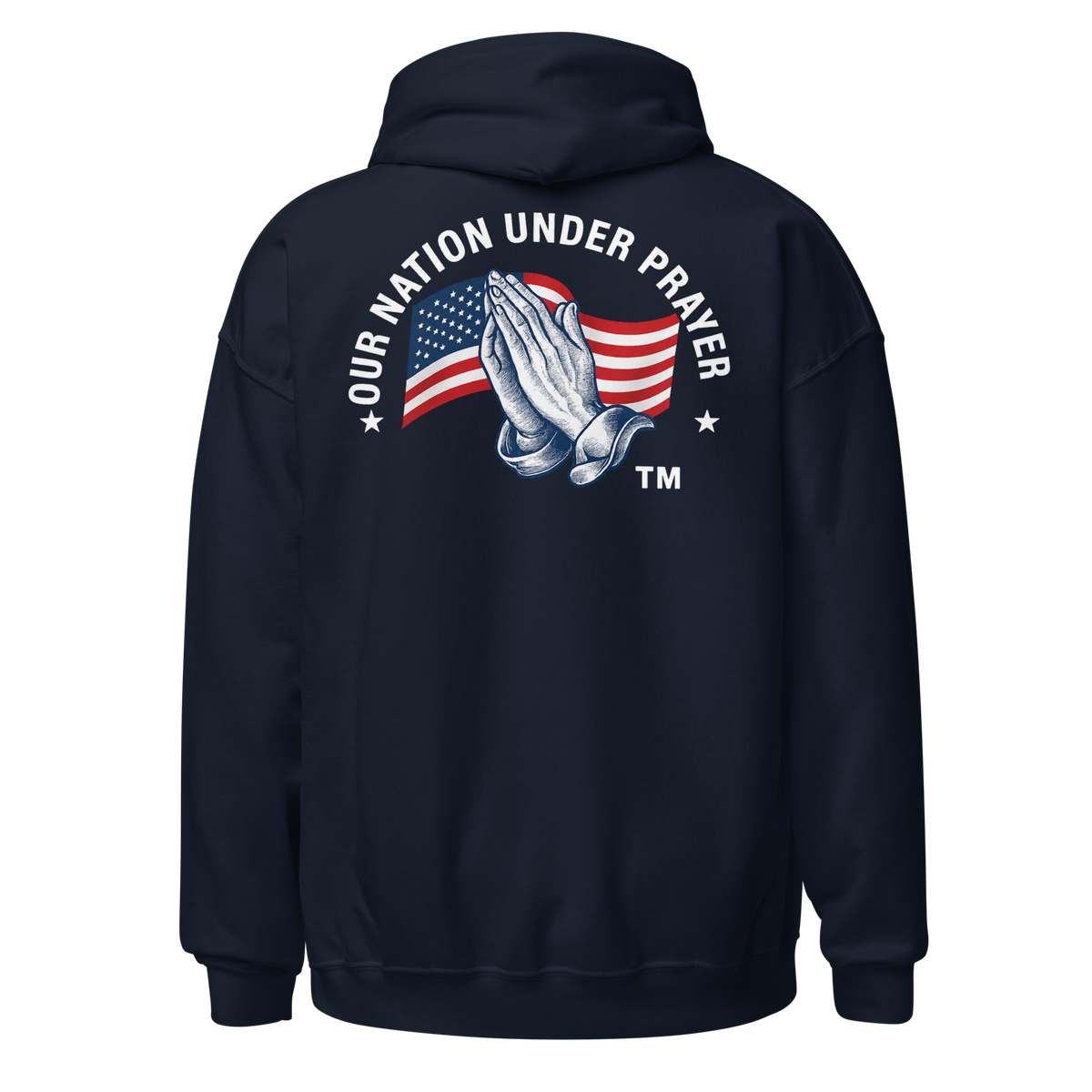 Praying Hand & Flag Hoodies Women's Hoodie Front +Back Print