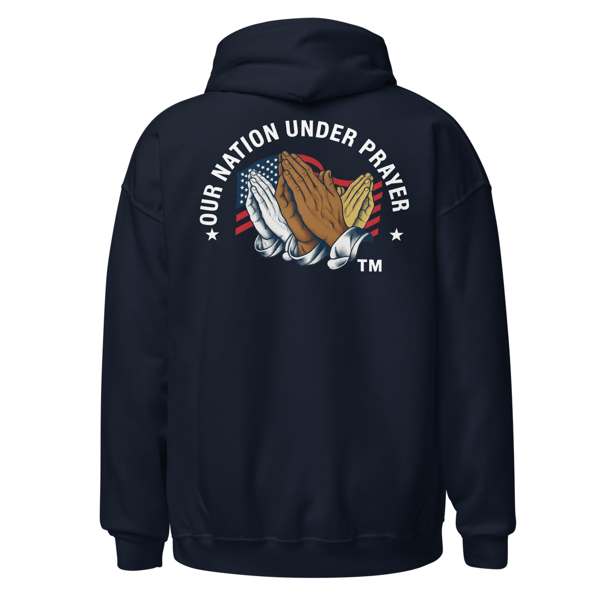 Three Praying Hands & Flag Hoodies Women's Hoodie Front +Back Print
