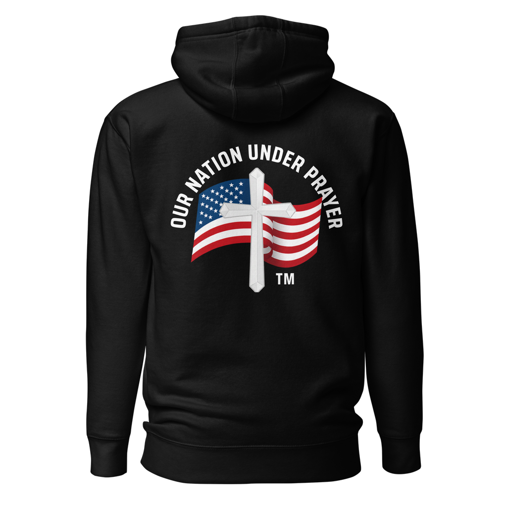 Cross & Flag Men's Hoodie Front+ Back Print