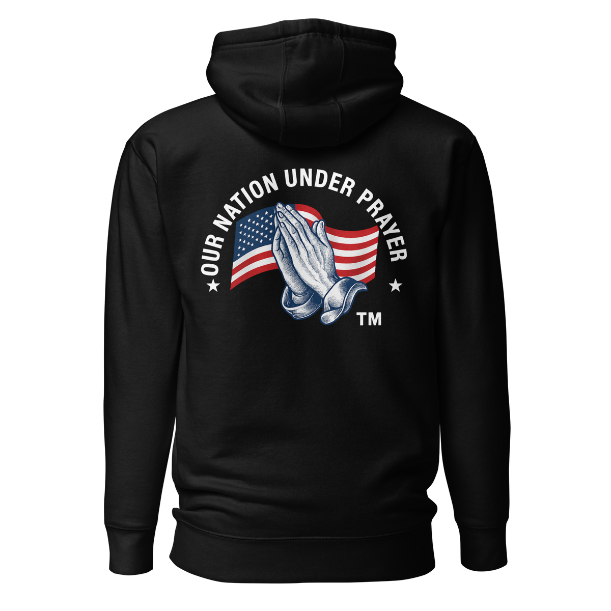 Praying Hand & Flag Hoodies Men's Hoodie Front+ Back Print