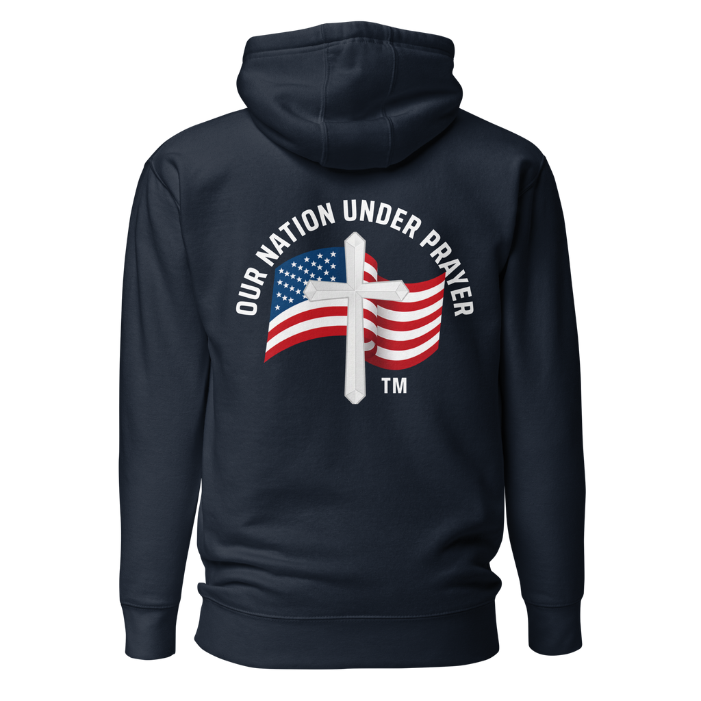 Cross & Flag Men's Hoodie Front+ Back Print