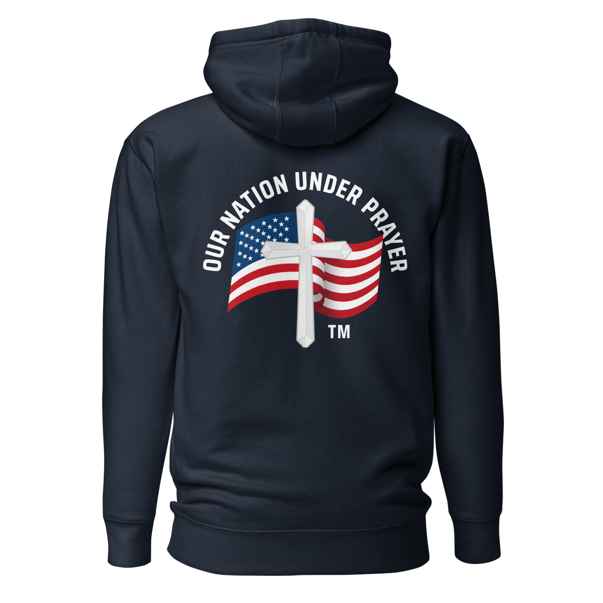 Cross & Flag Men's Hoodie Front+ Back Print