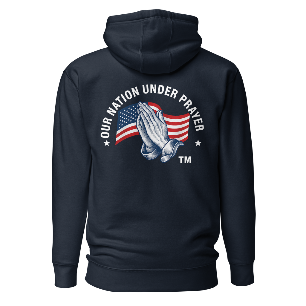 Praying Hand & Flag Hoodies Men's Hoodie Front+ Back Print