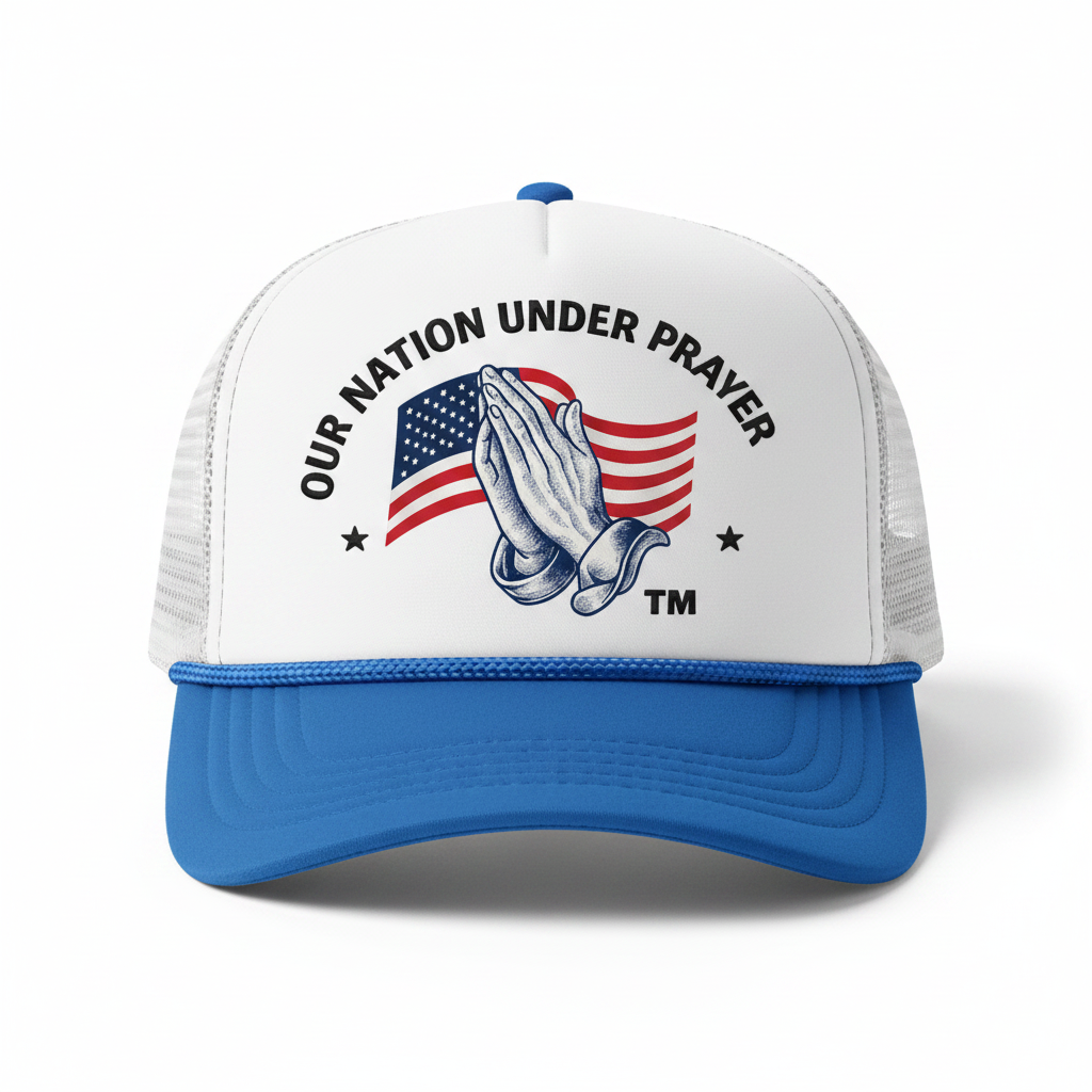 Our Praying Hand & Flag Trucker Hat