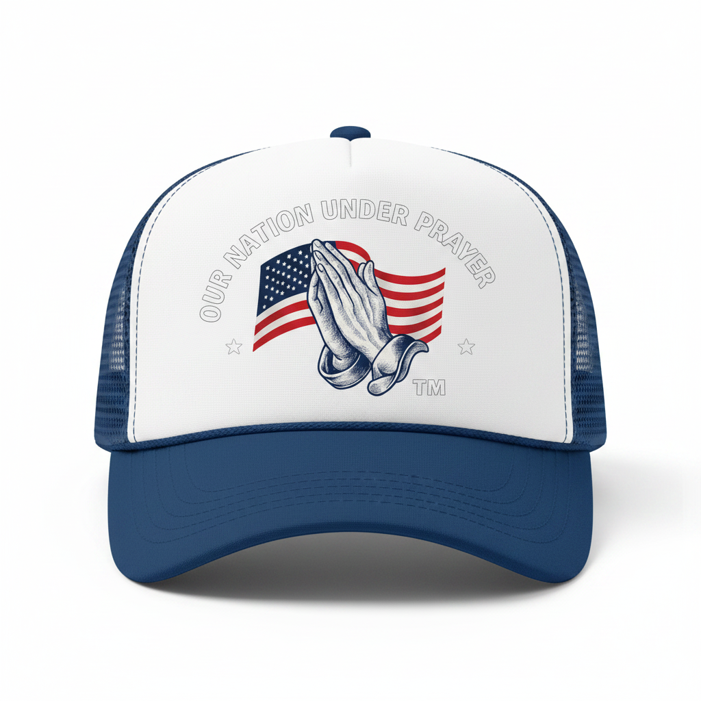 Our Praying Hand & Flag Trucker Hat
