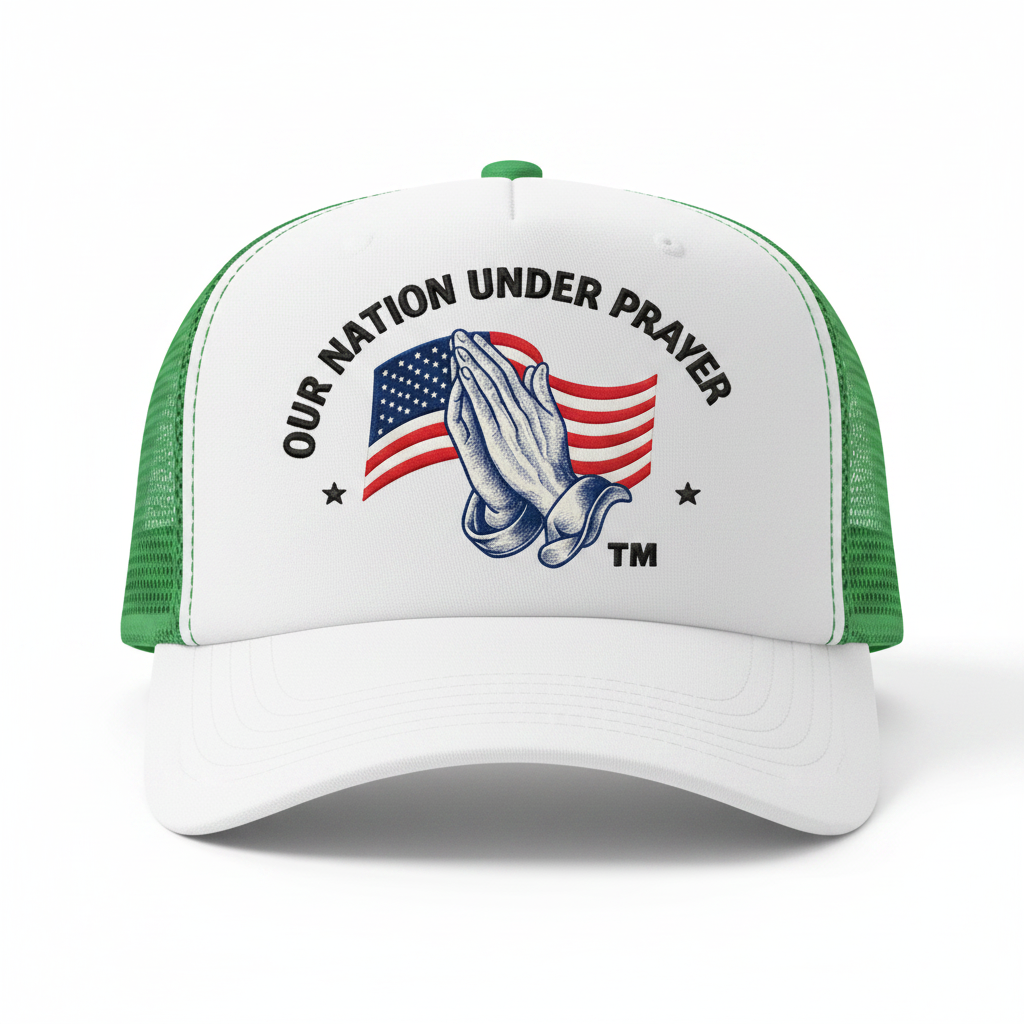 Our Praying Hand & Flag Trucker Hat