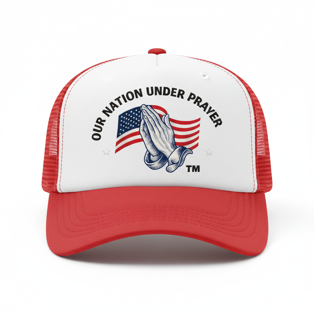 Our Praying Hand & Flag Trucker Hat