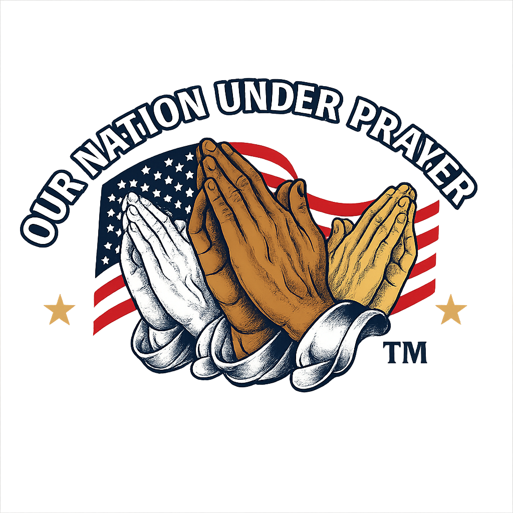 Our Three Praying Hands & Flag Trucker Hat